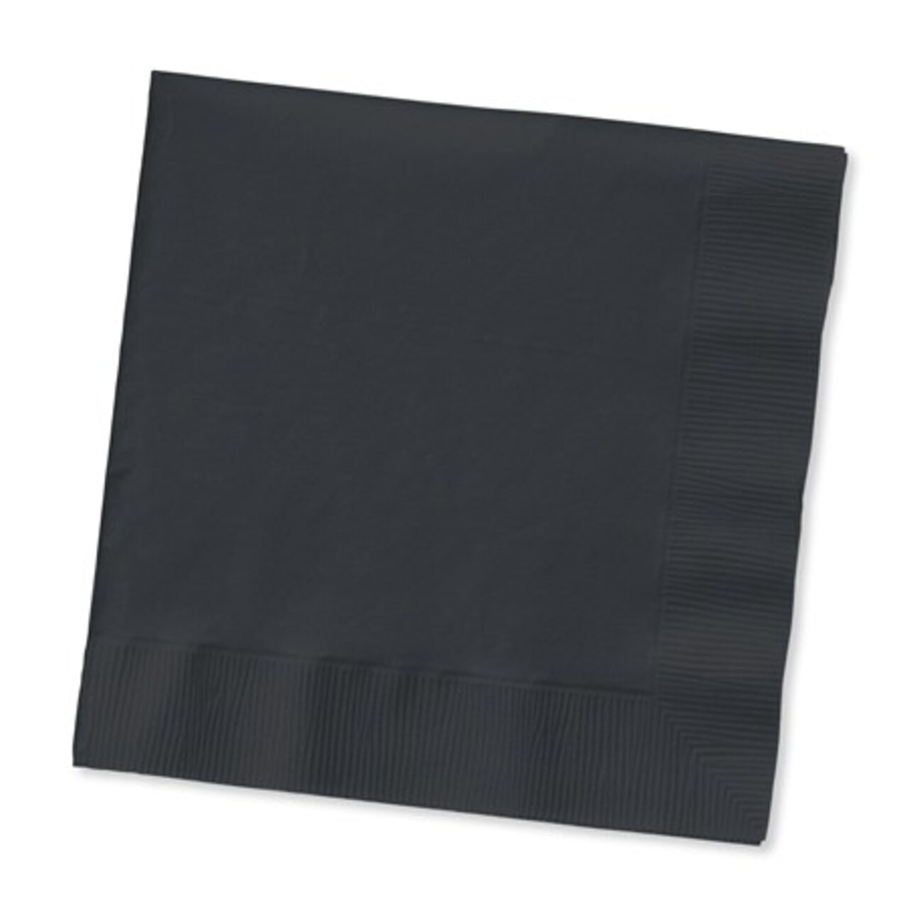 Party Central 2-Ply Disposable Beverage Napkins - 5" - Jet Black - Club Pack of 240